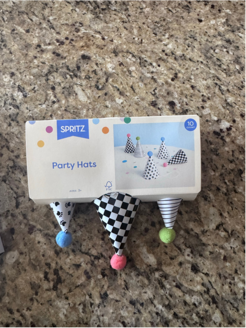 Unisex Spritz Party Hats One Size White Black